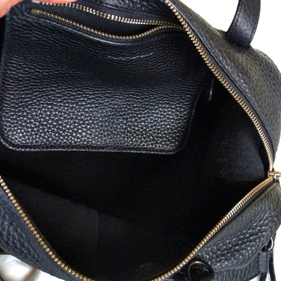 Rebecca Minkoff Leather Satchel With Studded Guitar Strap 🖤Black - Picture 11 of 16